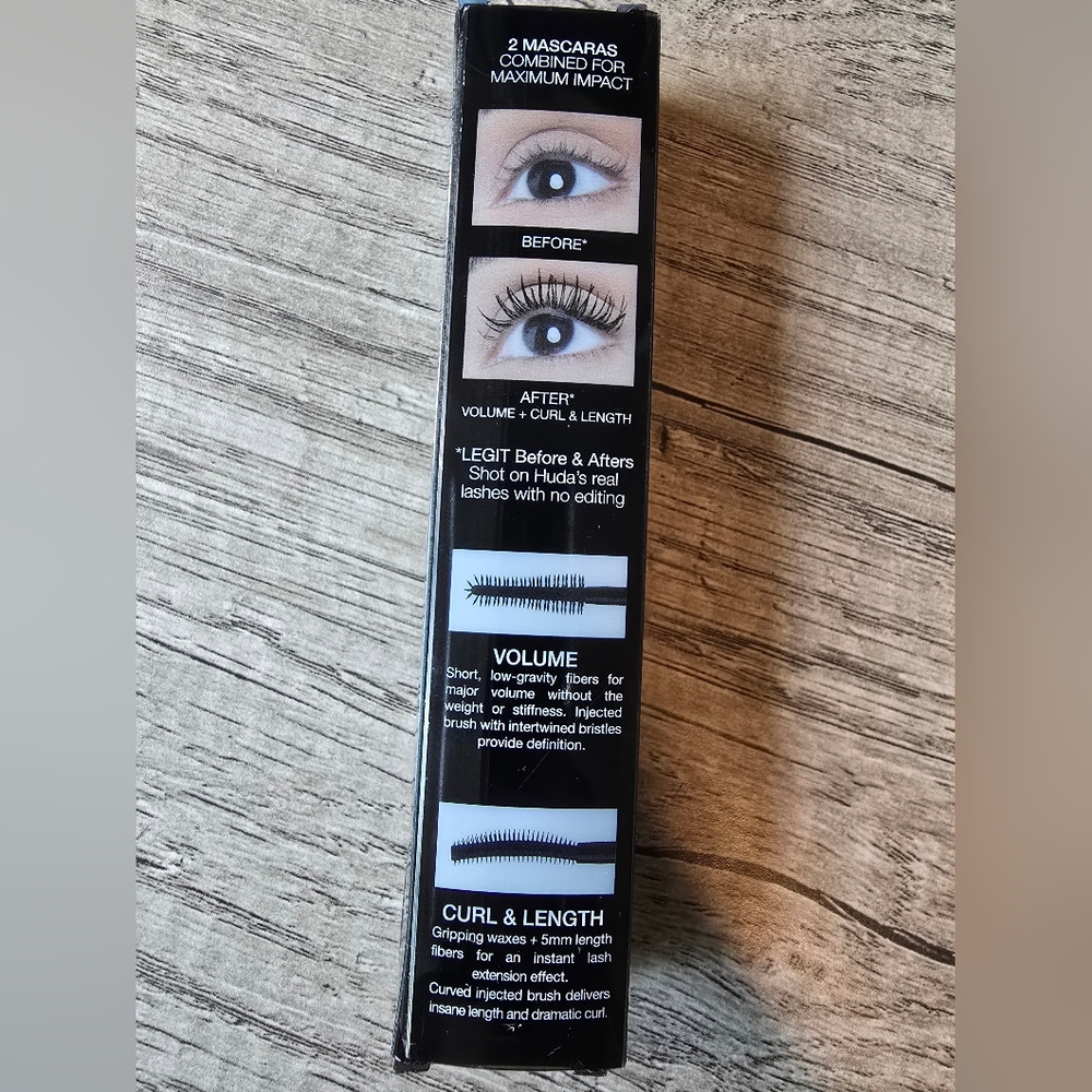 Huda Beauty Legit Lashes Black Mascara with Curved Brush and Sleek Design - Picture 6 of 6